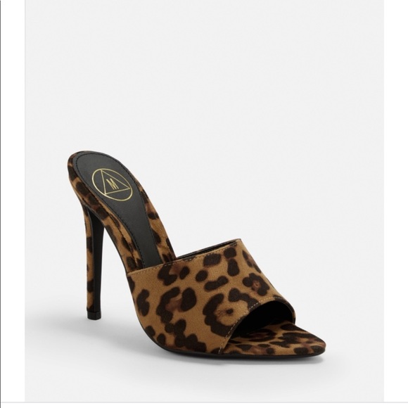 ASOS leopard print peep toe mules - Picture 2 of 2